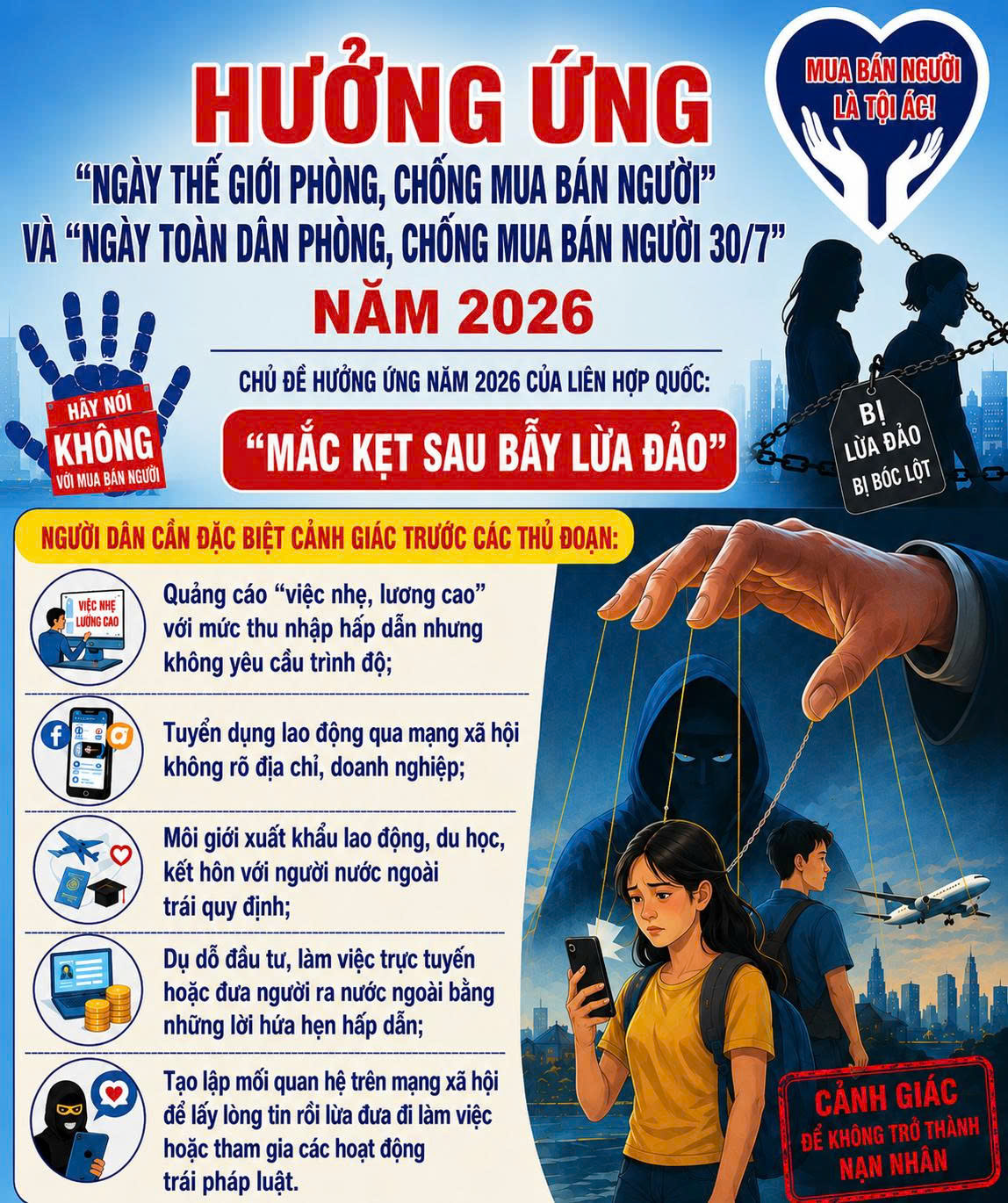 Chung tay phòng, chống mua bán người - Vì một xã hội an toàn