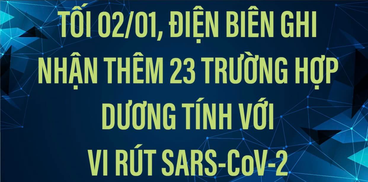 SÁNG 02/01, ĐIỆN BIÊN GHI NHẬN THÊM 20 TRƯỜNG HỢP DƯƠNG TÍNH VỚI VI RÚT SARS - CoV-2