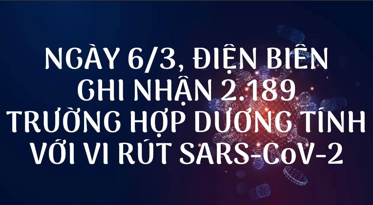 NGÀY 6/3, ĐIỆN BIÊN GHI NHẬN THÊM 2.189 TRƯỜNG HỢP DƯƠNG TÍNH VỚI VI RÚT SARS - CoV-2